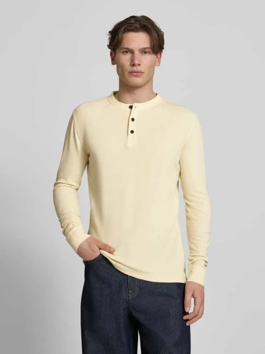 Zdjęcie produktu Longsleeve z listwą guzikową Superdry Beżowy