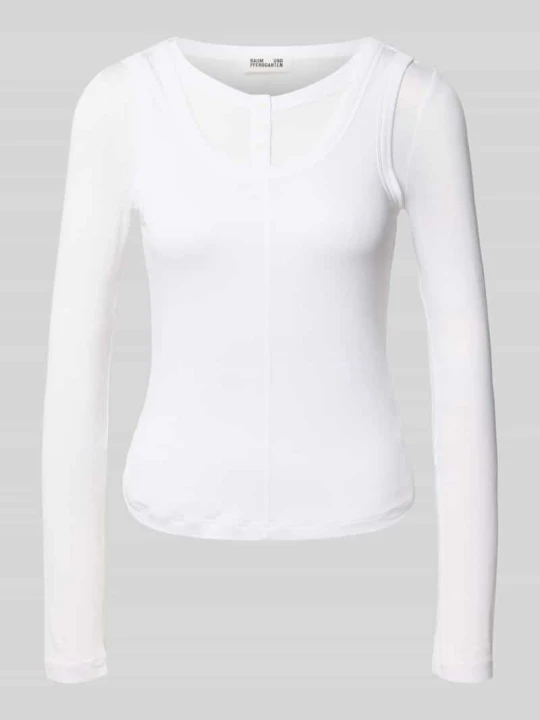 Zdjęcie produktu Longsleeve z mieszanki wiskozy BAUM & PFERDGARTEN Biały