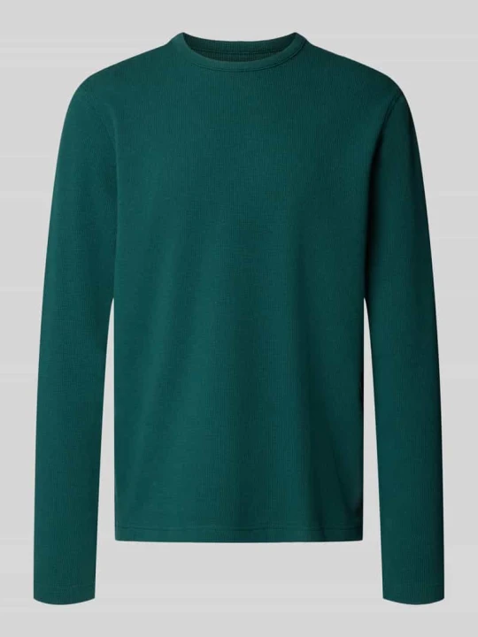 Zdjęcie produktu Longsleeve ze strukturalnym wzorem i okrągłym dekoltem MCNEAL Neonowy zielony
