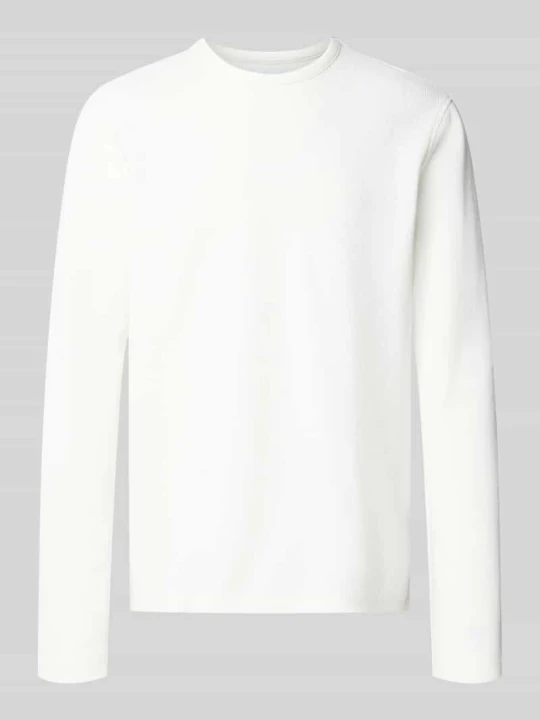 Zdjęcie produktu Longsleeve ze strukturalnym wzorem i okrągłym dekoltem MCNEAL Piaskowy