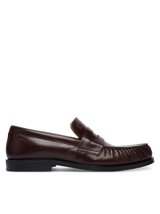 Zdjęcie produktu Lordsy Calvin Klein Ess Rubber Loafer Wr Pol Lth HM0HM02171 Brązowy ciemny