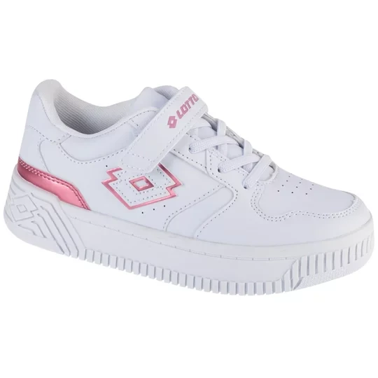 Zdjęcie produktu Lotto Scopi GC K 2600040K-1041, Dla dziewczynki, Białe, buty sneakers, skóra syntetyczna, rozmiar: 28