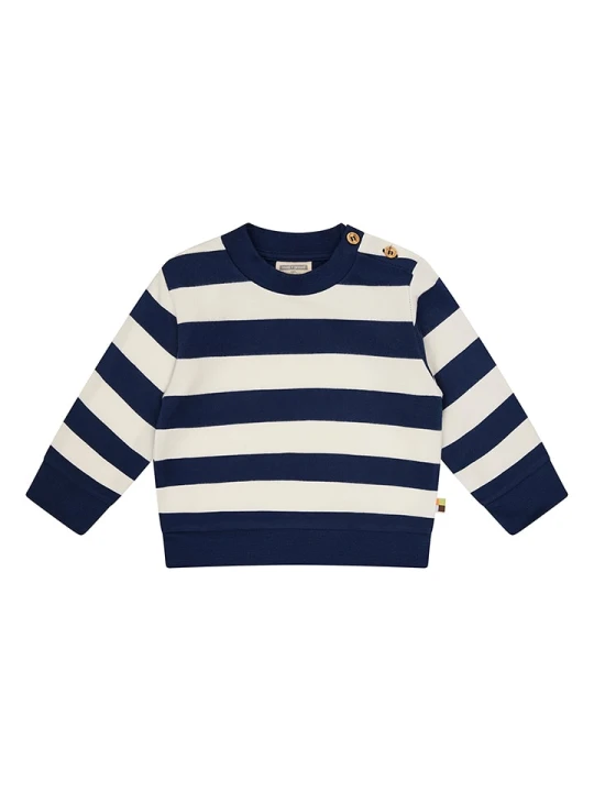 Zdjęcie produktu loud + proud Bluza w kolorze granatowo-kremowym rozmiar: 122 / 128