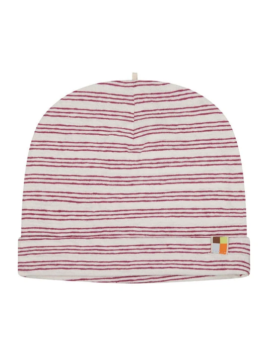Zdjęcie produktu loud + proud Czapka beanie w kolorze biało-różowym rozmiar: 86 / 92