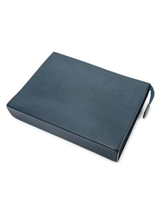 Zdjęcie produktu Louis Vuitton Skórzana kopertówka w kolorze granatowym - 26 x 20 x 5 cm rozmiar: onesize