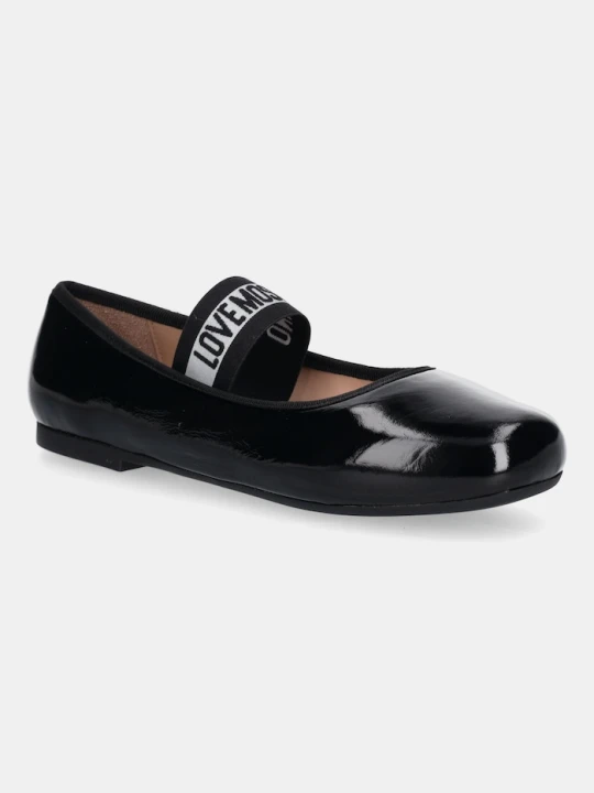 Zdjęcie produktu Love Moschino baleriny skórzane czarny