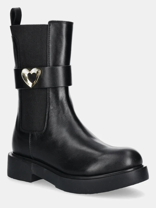 Zdjęcie produktu Love Moschino botki skórzane czarny