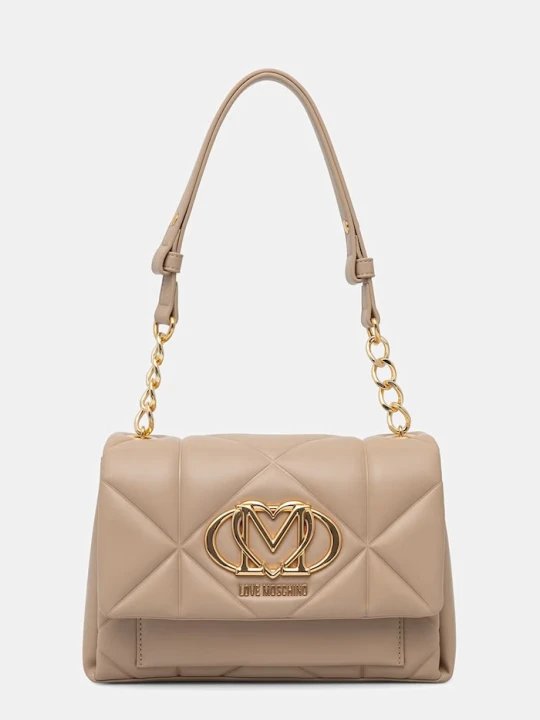 Zdjęcie produktu Love Moschino listonoszka damska z imitacji skóry beżowy