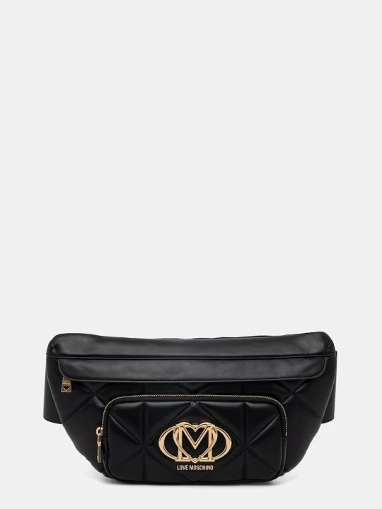Zdjęcie produktu Love Moschino nerka damska z imitacji skóry czarny