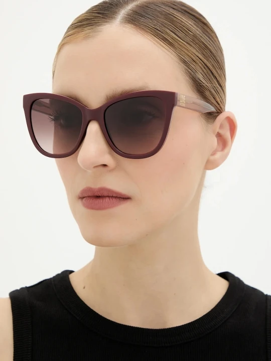 Zdjęcie produktu Love Moschino okulary przeciwsłoneczne bordowy