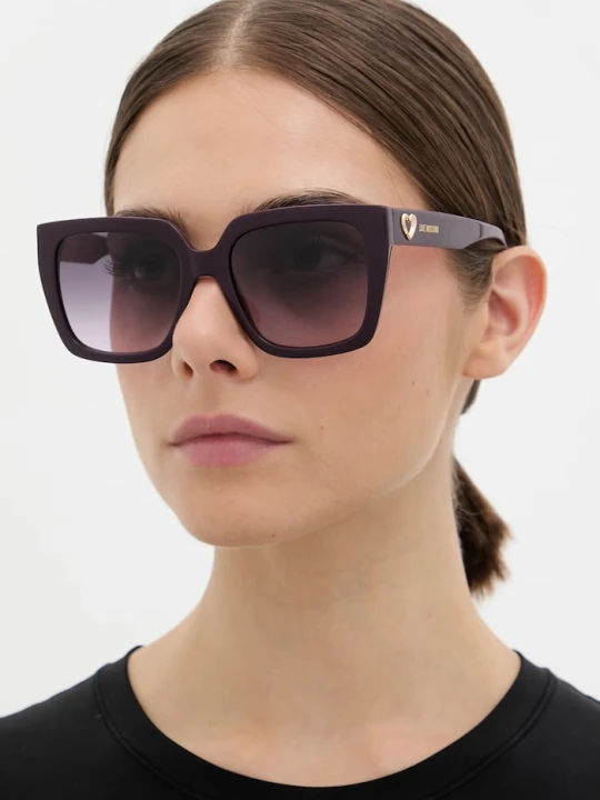 Zdjęcie produktu Love Moschino okulary przeciwsłoneczne kwadratowe damskie fioletowy