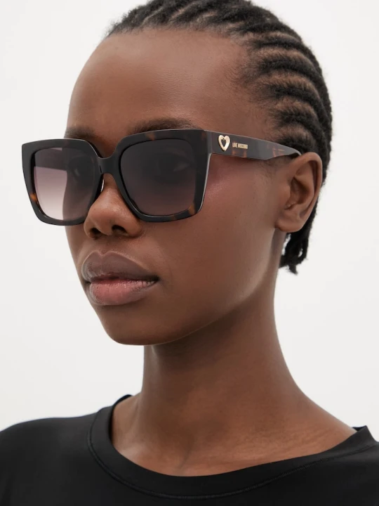 Zdjęcie produktu Love Moschino okulary przeciwsłoneczne kwadratowe damskie brązowy