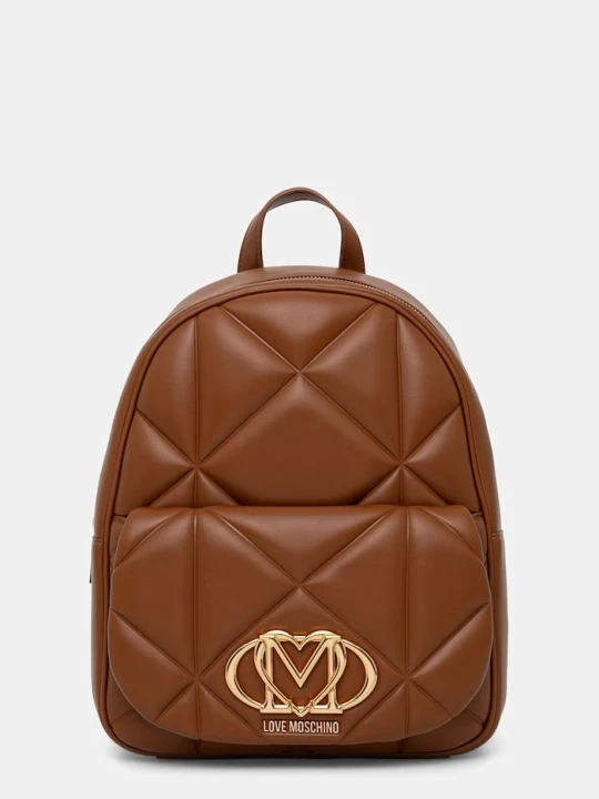 Zdjęcie produktu Love Moschino plecak damski z imitacji skóry brązowy