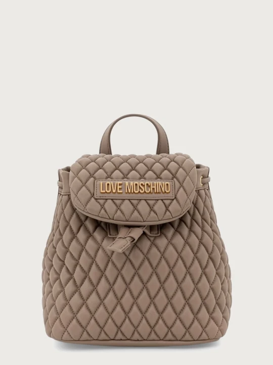 Zdjęcie produktu Love Moschino plecak damski z imitacji skóry beżowy