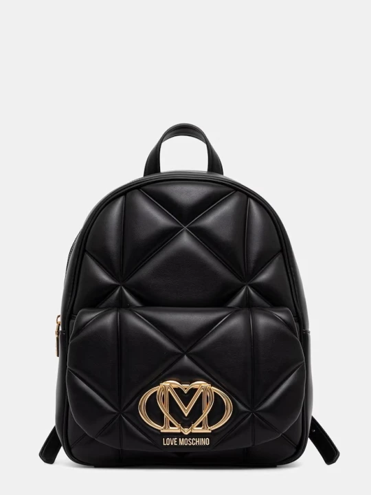 Zdjęcie produktu Love Moschino plecak miejski damski z imitacji skóry czarny