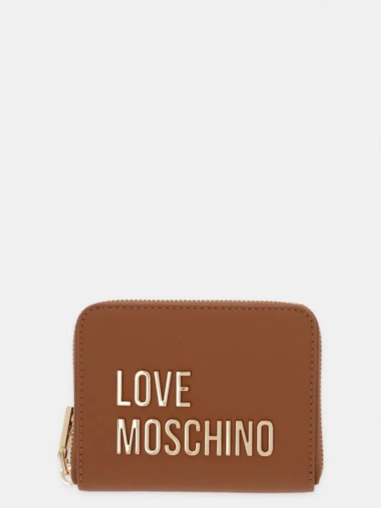 Zdjęcie produktu Love Moschino portfel damski z imitacji skóry brązowy