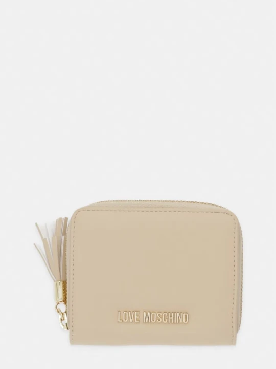 Zdjęcie produktu Love Moschino portfel damski z imitacji skóry beżowy