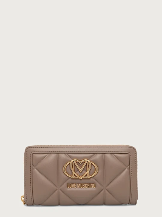 Zdjęcie produktu Love Moschino portfel damski z imitacji skóry beżowy