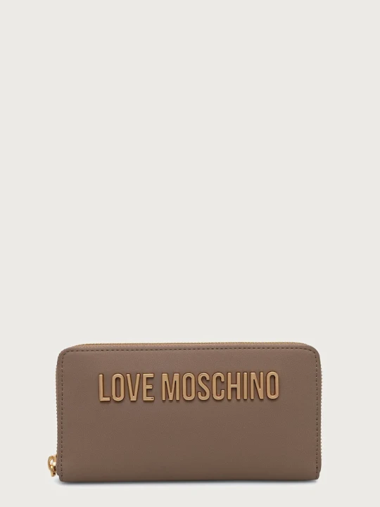 Zdjęcie produktu Love Moschino portfel damski z imitacji skóry beżowy