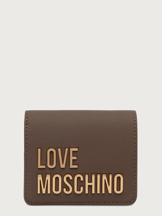 Zdjęcie produktu Love Moschino portfel damski z imitacji skóry brązowy