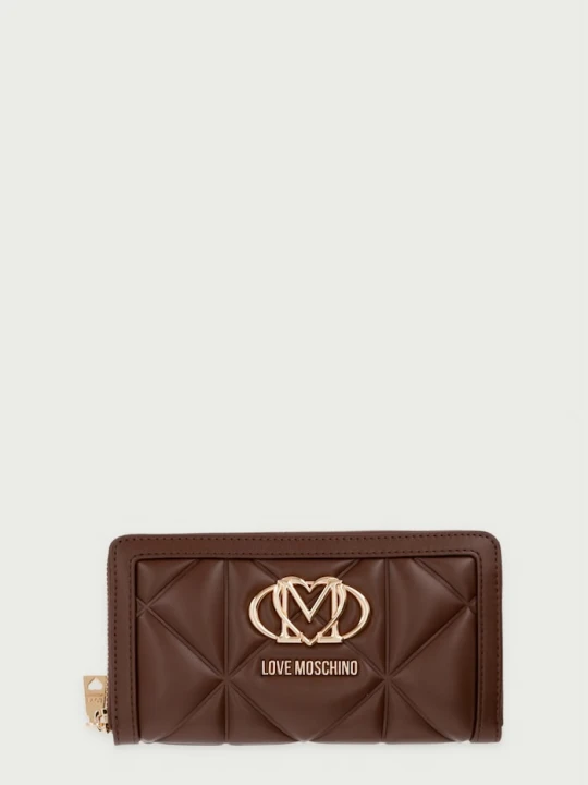 Zdjęcie produktu Love Moschino portfel damski z imitacji skóry brązowy