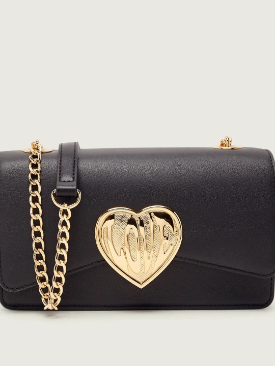 Zdjęcie produktu Love Moschino Skórzana torebka na ramię czarny