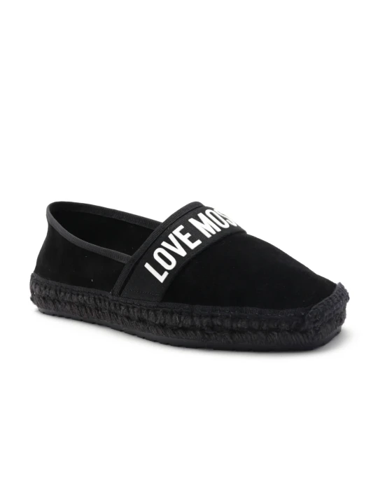 Zdjęcie produktu Love Moschino Skórzane espadryle czarny