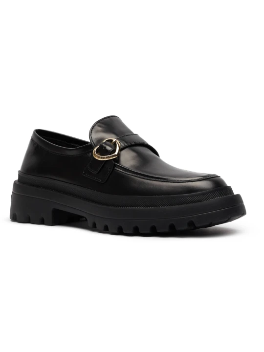 Zdjęcie produktu Love Moschino Skórzane loafersy czarny