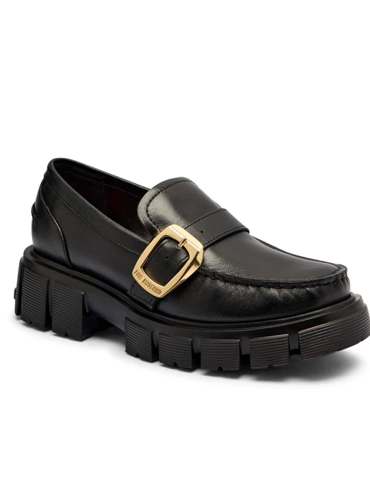 Zdjęcie produktu Love Moschino Skórzane loafersy SCARPAD czarny