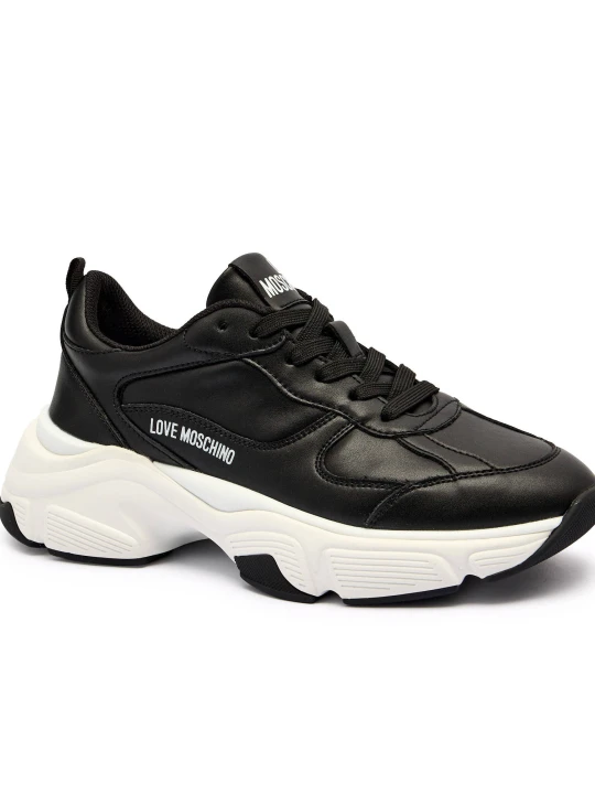 Zdjęcie produktu Love Moschino Skórzane sneakersy czarny