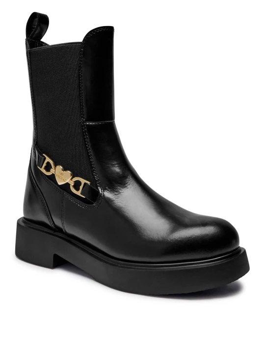 Zdjęcie produktu Love Moschino Skórzane sztyblety czarny