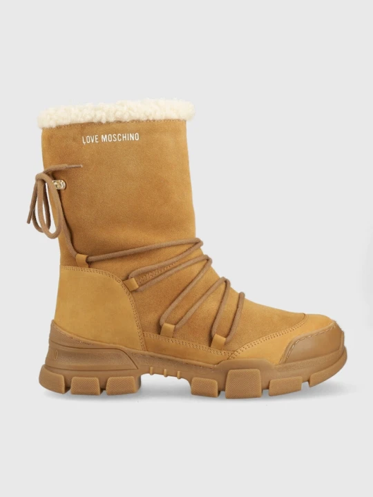Zdjęcie produktu Love Moschino śniegowce zamszowe beżowy