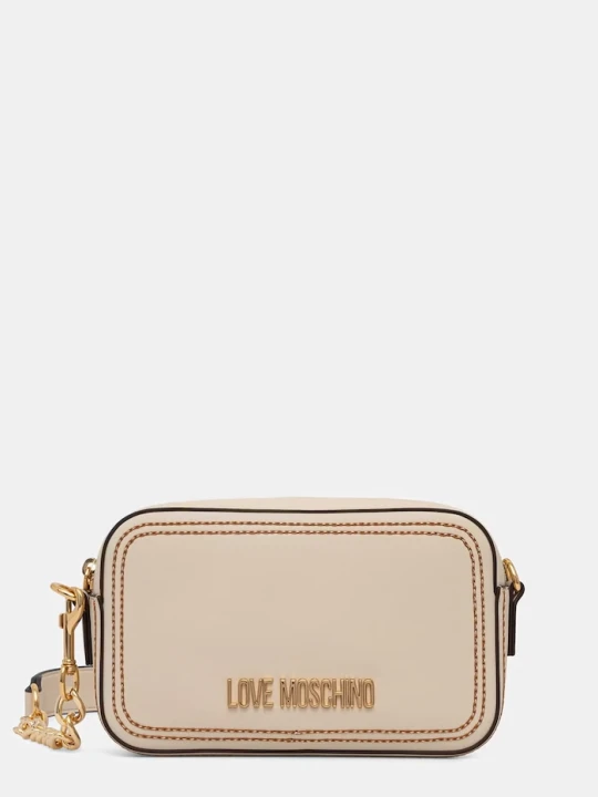 Zdjęcie produktu Love Moschino torebka crossbody damska z imitacji skóry beżowy
