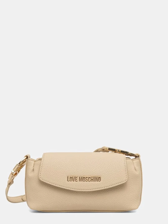 Zdjęcie produktu Love Moschino torebka crossbody damska z imitacji skóry beżowy