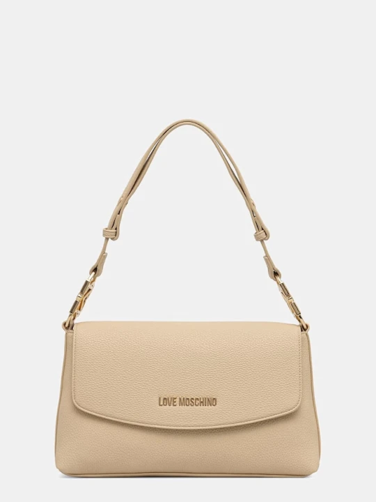 Zdjęcie produktu Love Moschino torebka crossbody damska z imitacji skóry beżowy