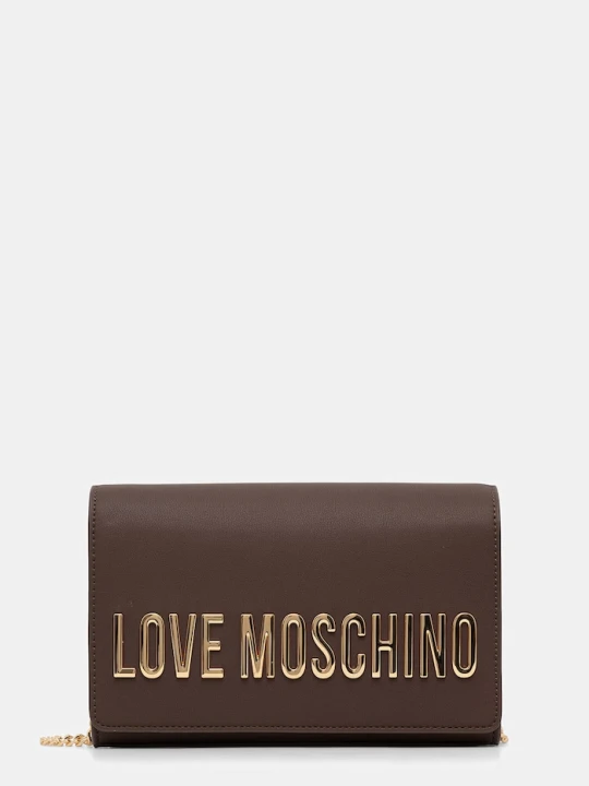 Zdjęcie produktu Love Moschino torebka crossbody damska z imitacji skóry brązowy