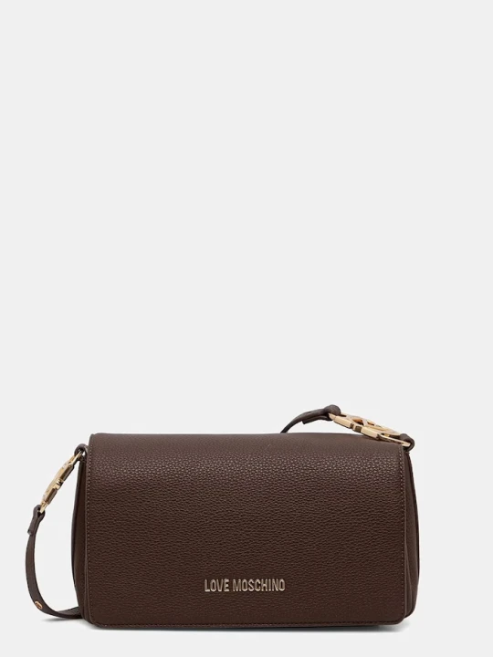 Zdjęcie produktu Love Moschino torebka crossbody damska z imitacji skóry brązowy