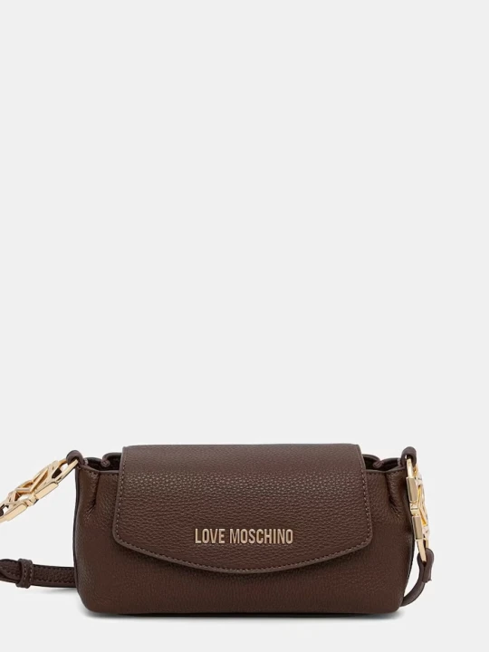 Zdjęcie produktu Love Moschino torebka crossbody damska z imitacji skóry brązowy