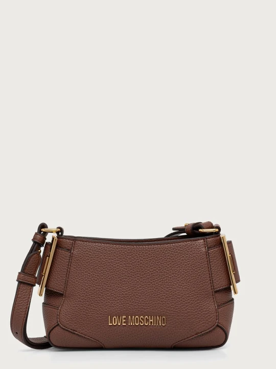 Zdjęcie produktu Love Moschino torebka crossbody damska z imitacji skóry brązowy