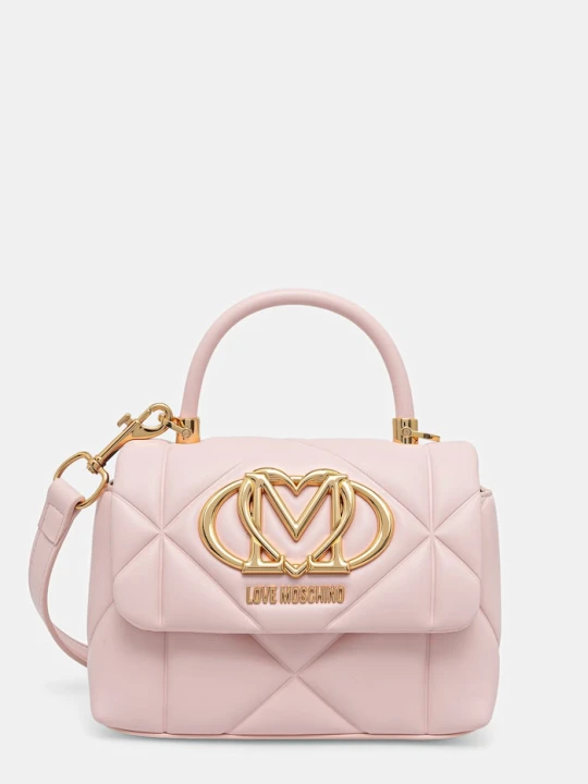 Zdjęcie produktu Love Moschino torebka crossbody damska z imitacji skóry różowy
