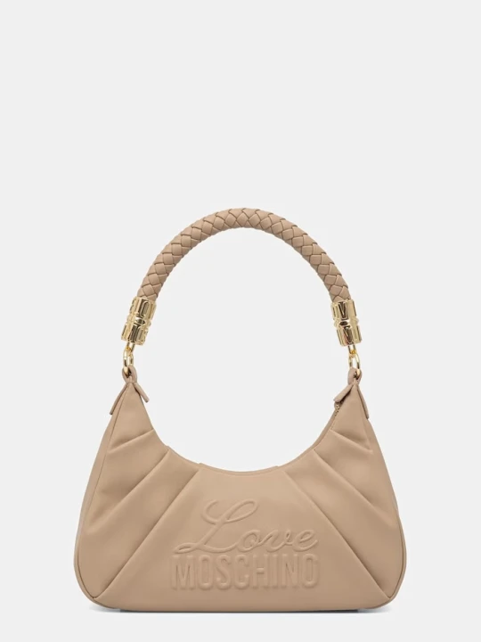 Zdjęcie produktu Love Moschino torebka damska z imitacji skóry beżowy