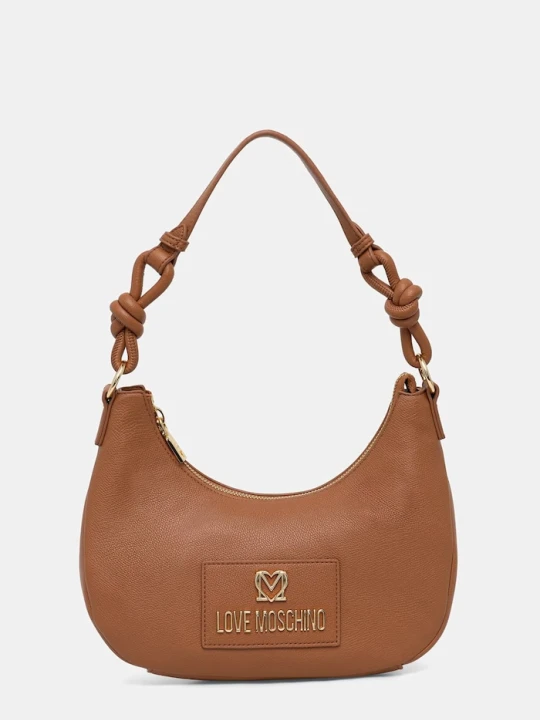 Zdjęcie produktu Love Moschino torebka damska z imitacji skóry brązowy