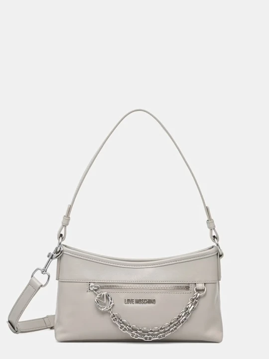 Zdjęcie produktu Love Moschino torebka damska skórzana szary