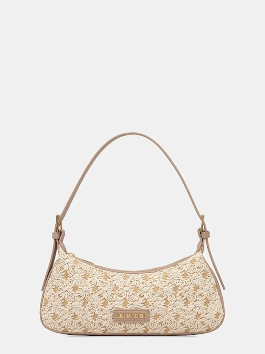 Zdjęcie produktu Love Moschino torebka damska z imitacji skóry beżowy