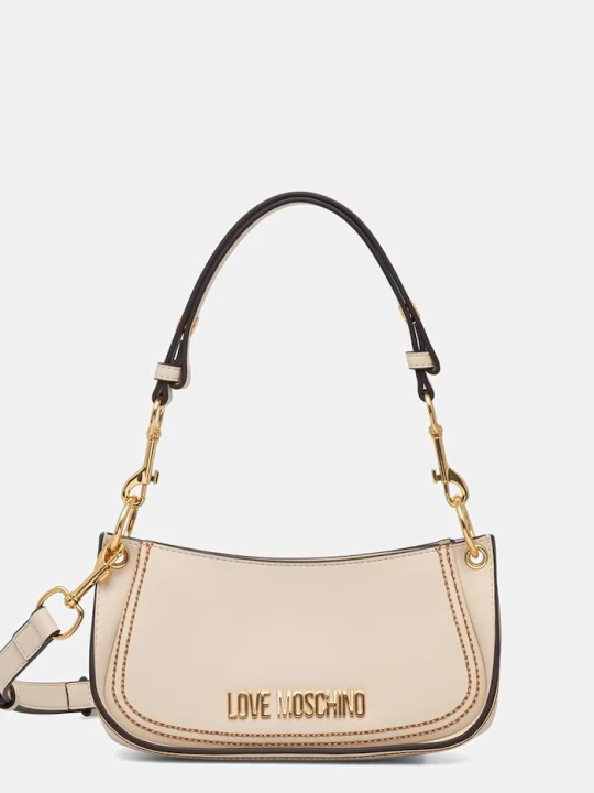 Zdjęcie produktu Love Moschino torebka damska z imitacji skóry beżowy