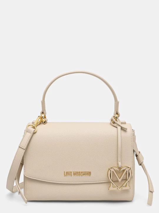 Zdjęcie produktu Love Moschino torebka damska z imitacji skóry beżowy