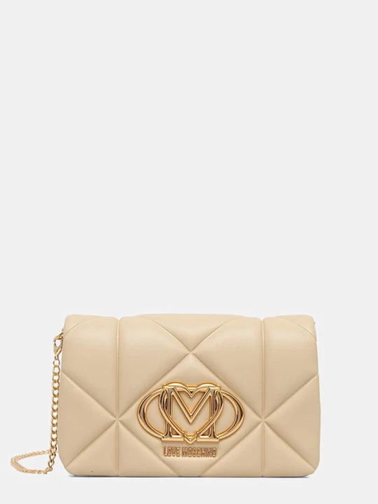 Zdjęcie produktu Love Moschino torebka damska z imitacji skóry beżowy