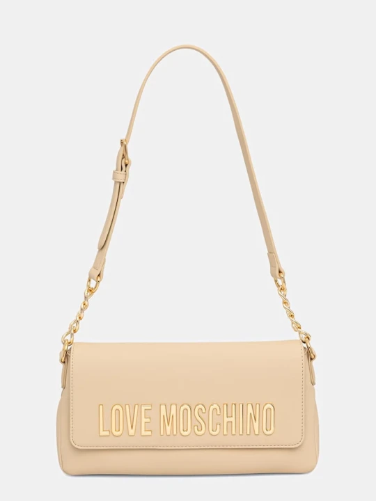 Zdjęcie produktu Love Moschino torebka damska z imitacji skóry beżowy