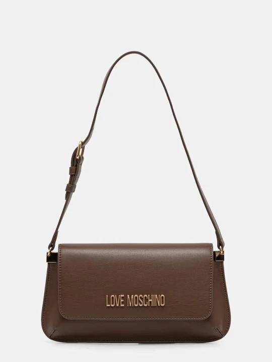 Zdjęcie produktu Love Moschino torebka damska z imitacji skóry brązowy