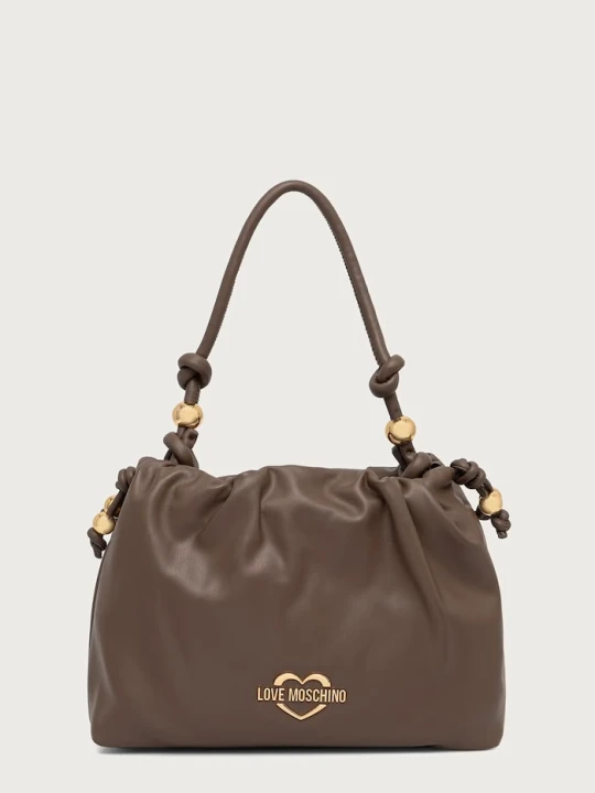 Zdjęcie produktu Love Moschino torebka damska z imitacji skóry brązowy